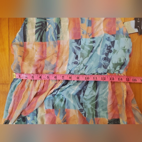 NWT O'Neill Jennifer Woven Maxi Tank Dress. Neck Tie. Backless. Tropical. Boho. - Picture 15 of 16